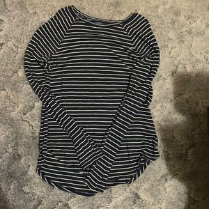 Women’s extra small blue and white striped long sleeve